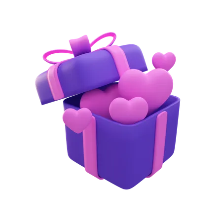 Cadeau de Saint Valentin  3D Illustration