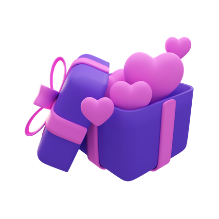 Cadeau de Saint Valentin  3D Illustration