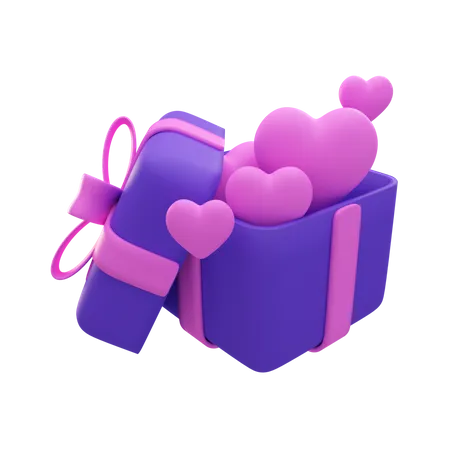 Cadeau de Saint Valentin  3D Illustration