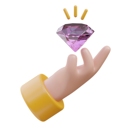 Cadeau diamant  3D Icon