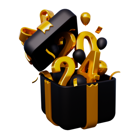 Cadeau de nouvel an  3D Icon