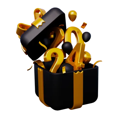 Cadeau de nouvel an  3D Icon