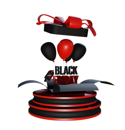 Cadeau du vendredi noir  3D Icon