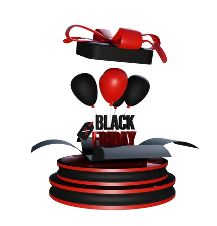 Cadeau du vendredi noir  3D Icon