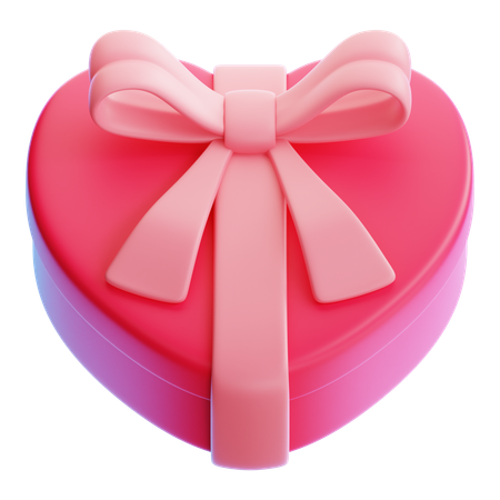 Cadeau en forme de coeur  3D Icon