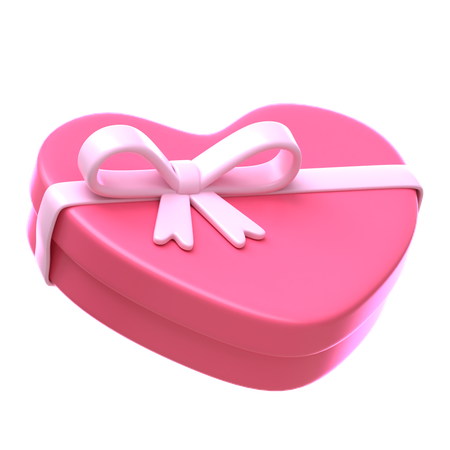 Cadeau en forme de coeur  3D Icon