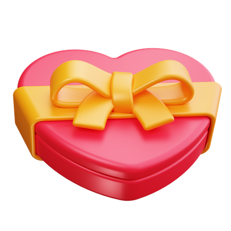 Cadeau en forme de coeur  3D Icon