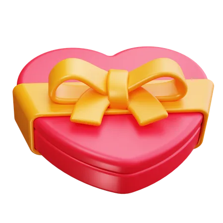 Cadeau en forme de coeur  3D Icon