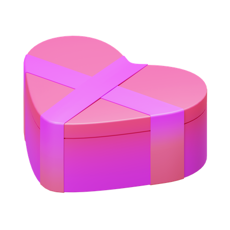 Cadeau en forme de coeur  3D Icon