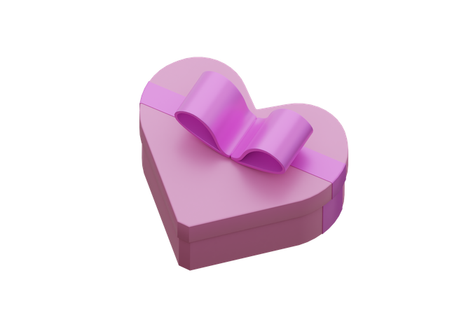 Cadeau en forme de coeur  3D Icon