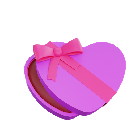 Cadeau en forme de coeur  3D Icon