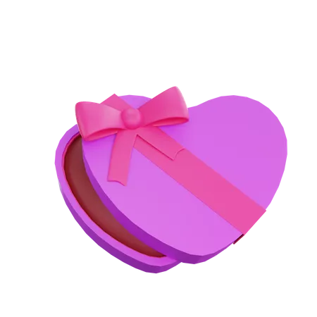 Cadeau en forme de coeur  3D Icon