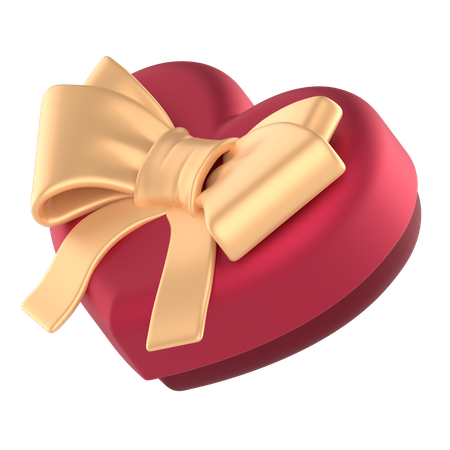 Cadeau en forme de coeur  3D Icon