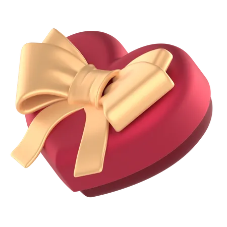 Cadeau en forme de coeur  3D Icon