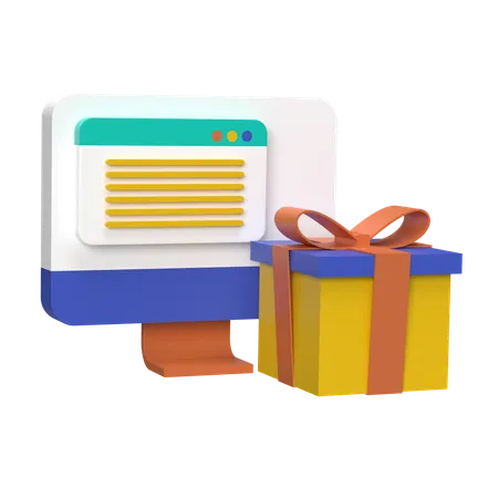 Cadeau en ligne  3D Icon