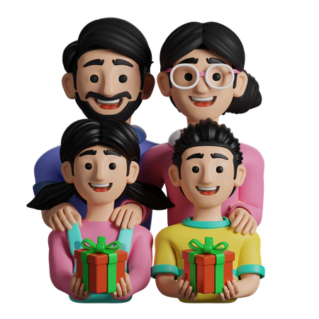 Cadeau de famille  3D Icon