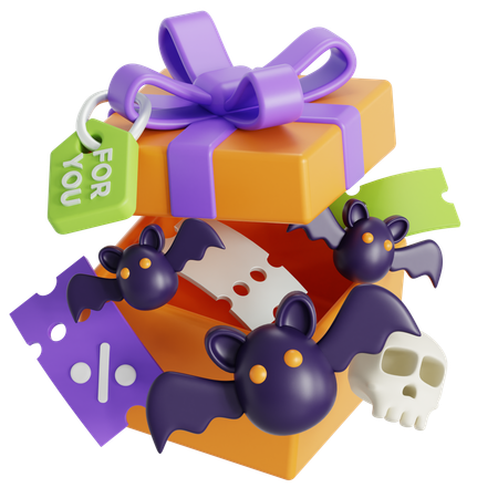 Cadeau d'Halloween  3D Icon