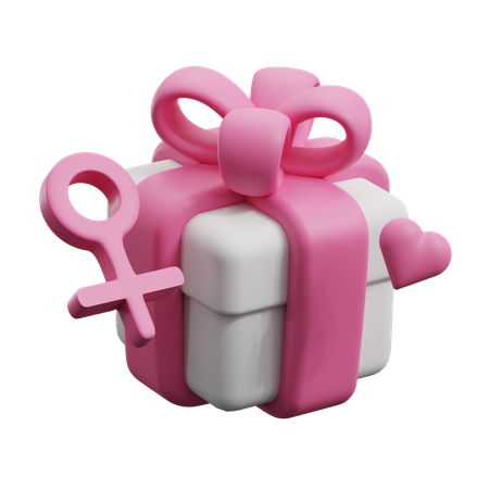 Cadeau de jour de femme  3D Icon