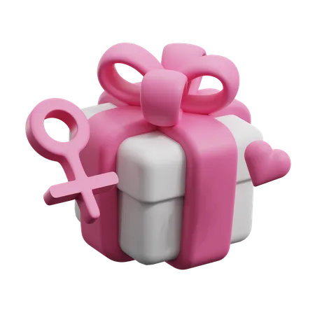 Cadeau de jour de femme  3D Icon