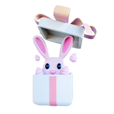 Cadeau de lapin de Pâques  3D Icon