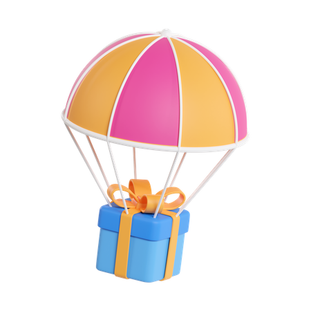 Parachute cadeau  3D Icon