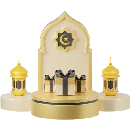 Cadeau de ramadan  3D Illustration