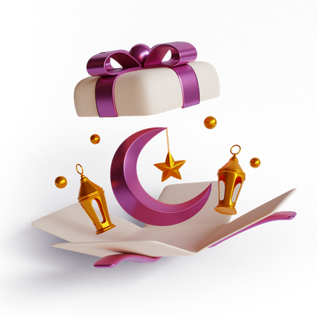 Cadeau de ramadan  3D Illustration