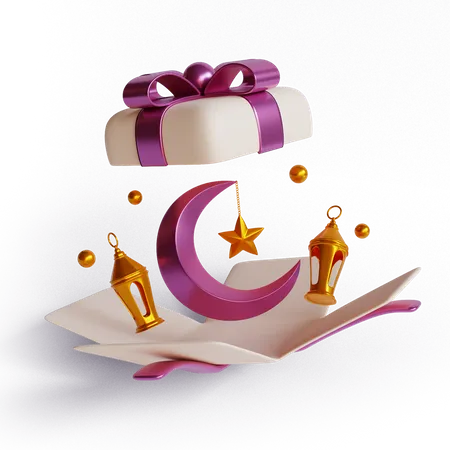 Cadeau de ramadan  3D Illustration