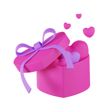 Cadeau romantique  3D Icon