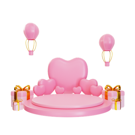 Cadeau de Saint Valentin  3D Illustration