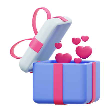 Cadeau de Saint Valentin  3D Illustration