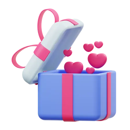 Cadeau de Saint Valentin  3D Illustration