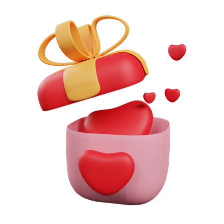 Cadeau de Saint Valentin  3D Illustration