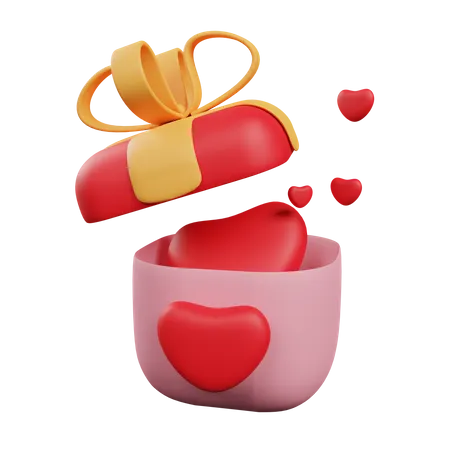 Cadeau de Saint Valentin  3D Illustration