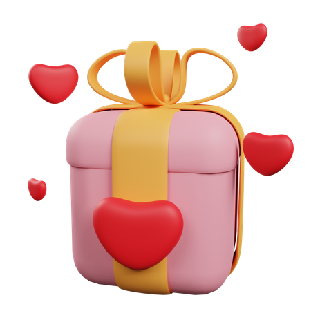 Cadeau de Saint Valentin  3D Illustration