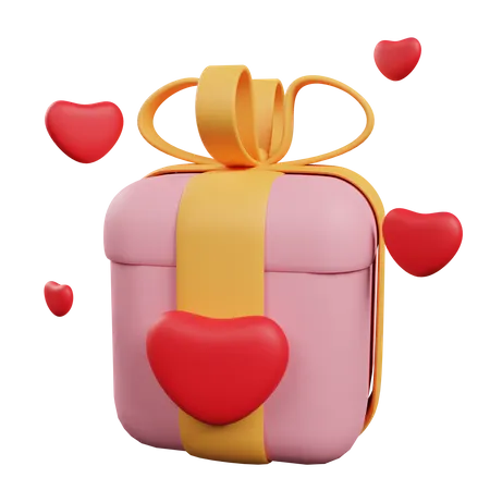 Cadeau de Saint Valentin  3D Illustration