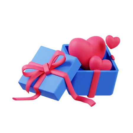 Cadeau de Saint Valentin  3D Illustration