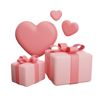 Cadeau de Saint Valentin  3D Illustration