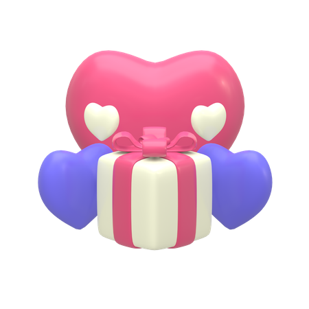 Cadeau de Saint Valentin  3D Illustration