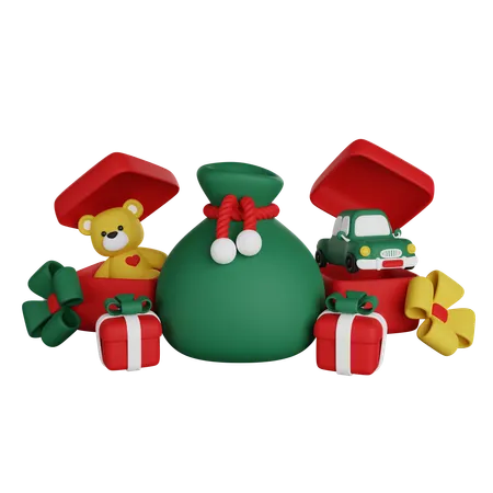 Cadeaux de Noël  3D Icon