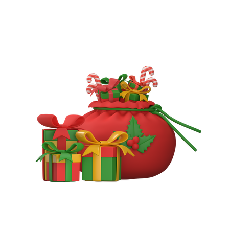 Cadeaux de noël  3D Illustration