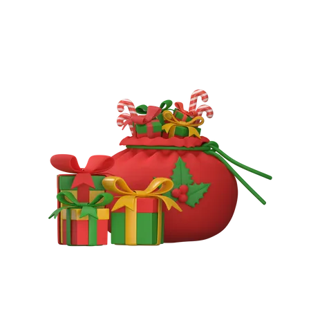 Cadeaux de noël  3D Illustration