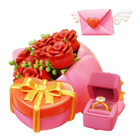 Cadeaux de la Saint-Valentin  3D Icon