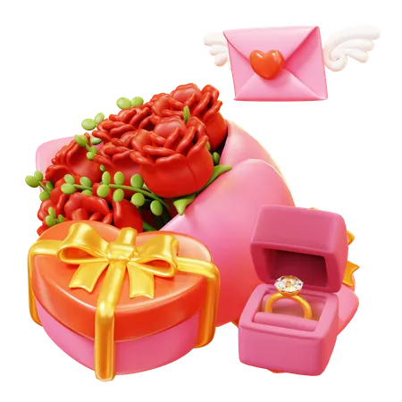 Cadeaux de la Saint-Valentin  3D Icon