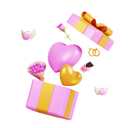 Cadeaux de la Saint-Valentin  3D Icon