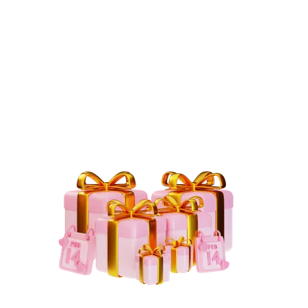 Cadeaux de la Saint-Valentin  3D Illustration