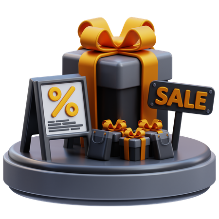 Ventes de cadeaux  3D Icon