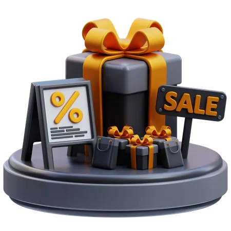 Ventes de cadeaux  3D Icon