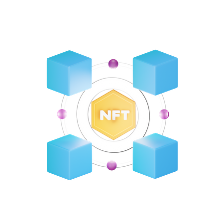 Cadeia nft  3D Icon