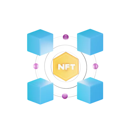 Cadeia nft  3D Icon